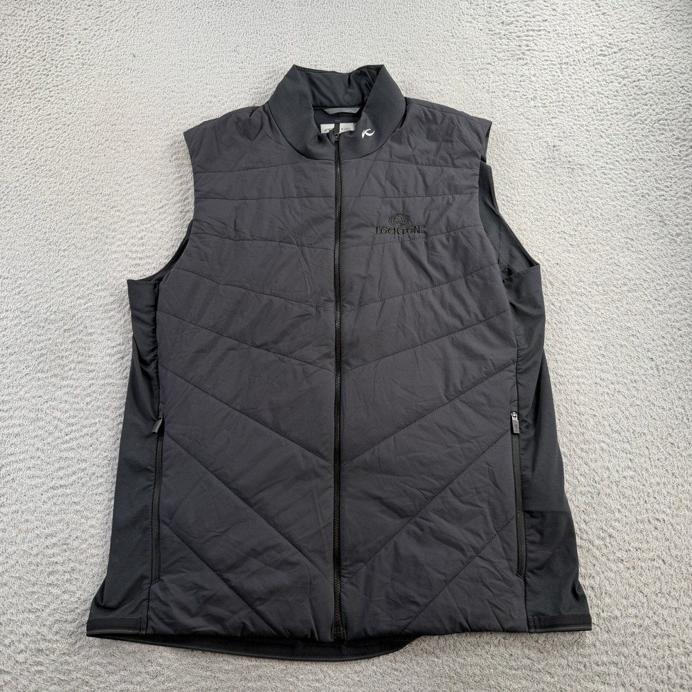 KJUS Release Vest Mens Medium Black Quilted Golf Gorpcore Techwear